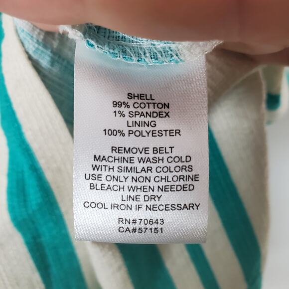 J Howard striped pleated sleeveless dress size 14 - Picture 4 of 4